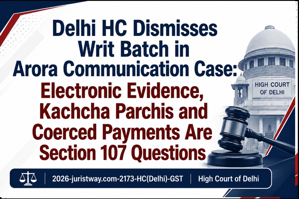 Delhi HC Dismisses Writ Batch in Arora Communication Case: Electronic Evidence, Kachcha Parchis and Coerced Payments Are Section 107 Questions