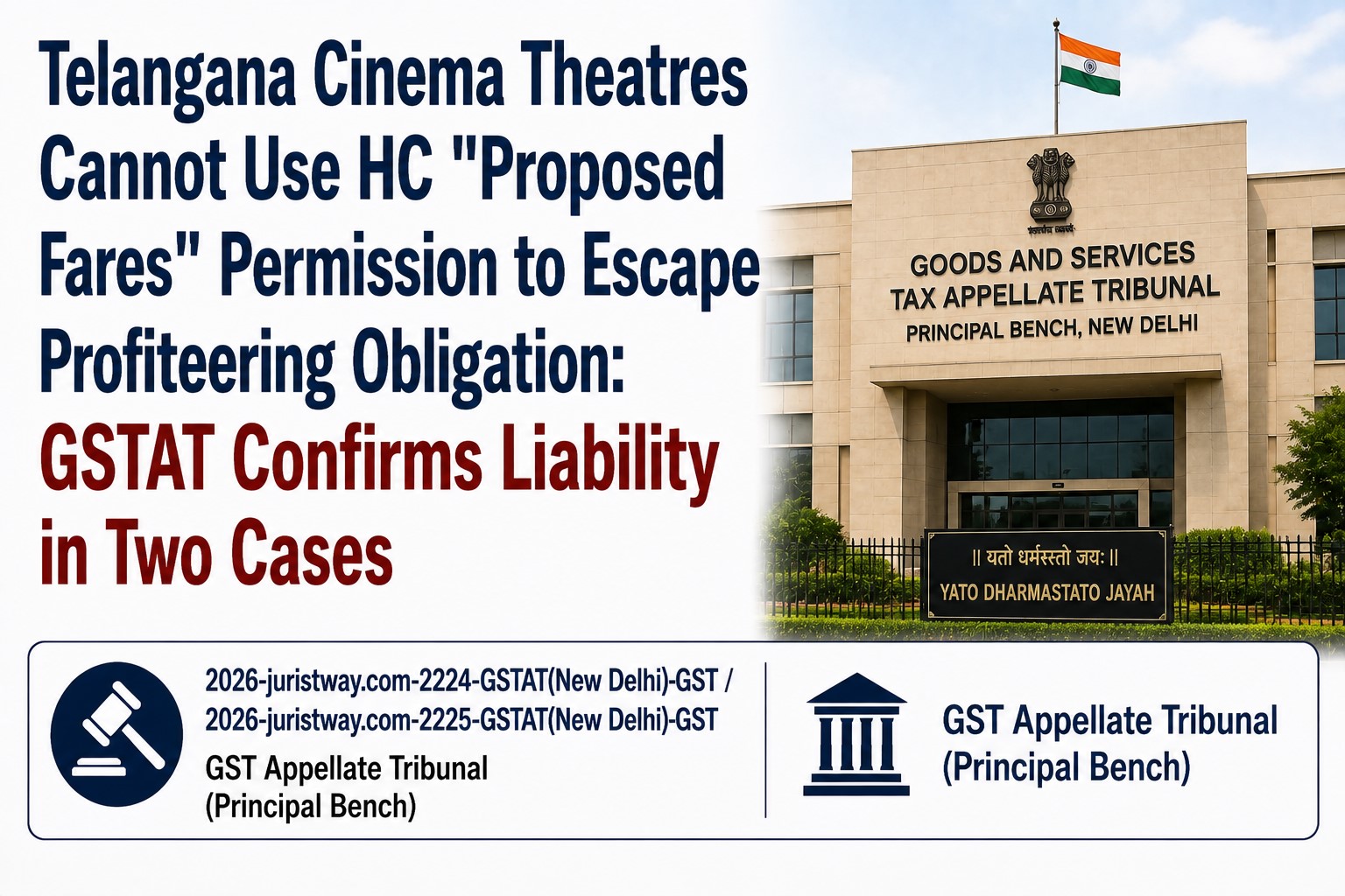 Telangana Cinema Theatres Cannot Use HC "Proposed Fares" Permission to Escape Profiteering Obligation: GSTAT Confirms Liability in Two Cases