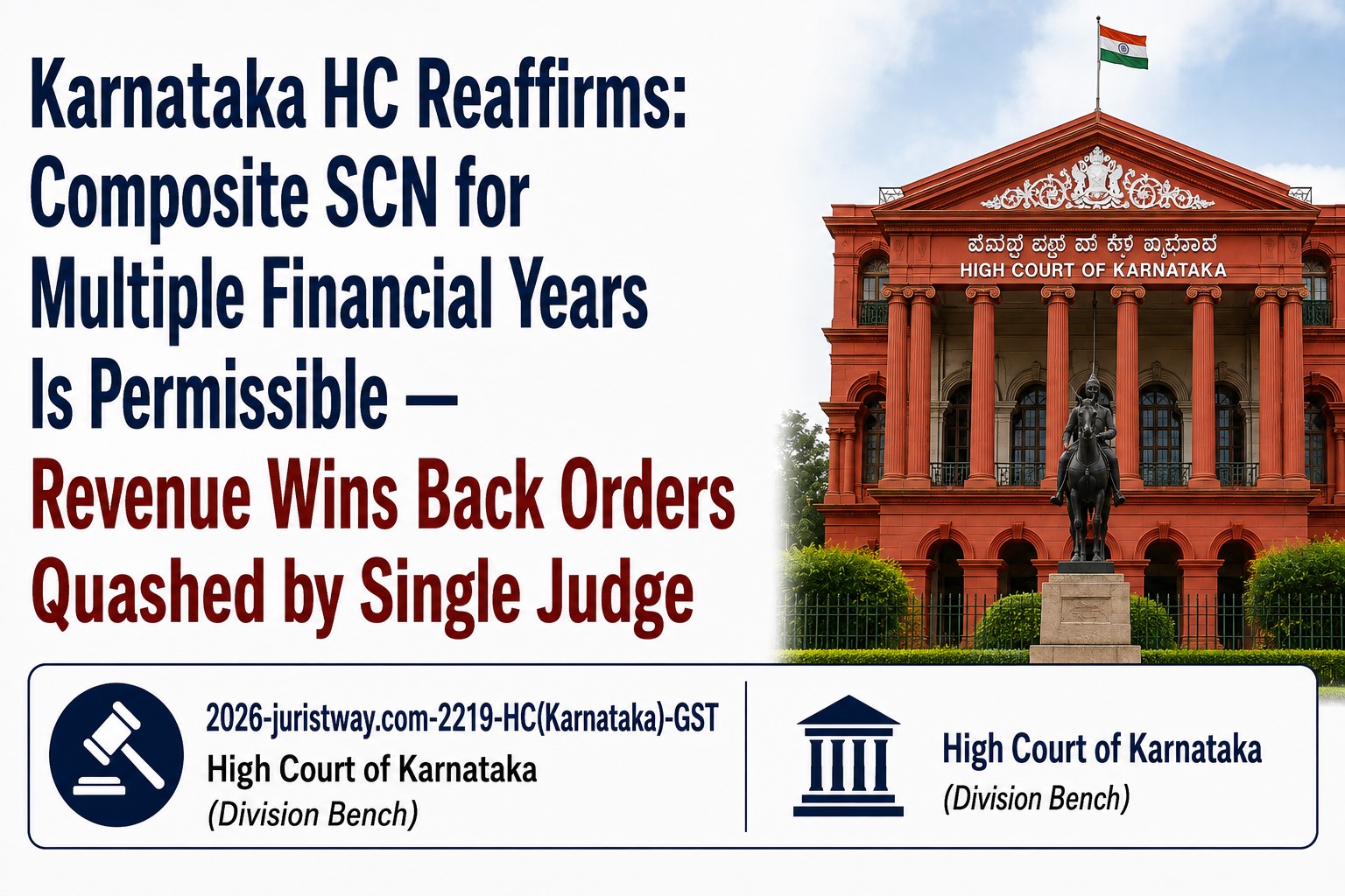 Karnataka HC Reaffirms: Composite SCN for Multiple Financial Years Is Permissible — Revenue Wins Back Orders Quashed by Single Judge